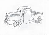 Truck Drawing Pickup Ford Drawings Trucks Outline F1 49 Sketch Coloring Line Pencil Easy Old Draw Sketches Car 1948 F100 sketch template