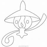 Pokemon Slowbro Lampent sketch template