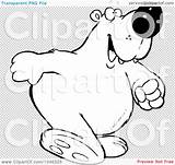 Clip Upright Polar Outline Walking Bear Illustration Cartoon Rf Royalty Toonaday sketch template