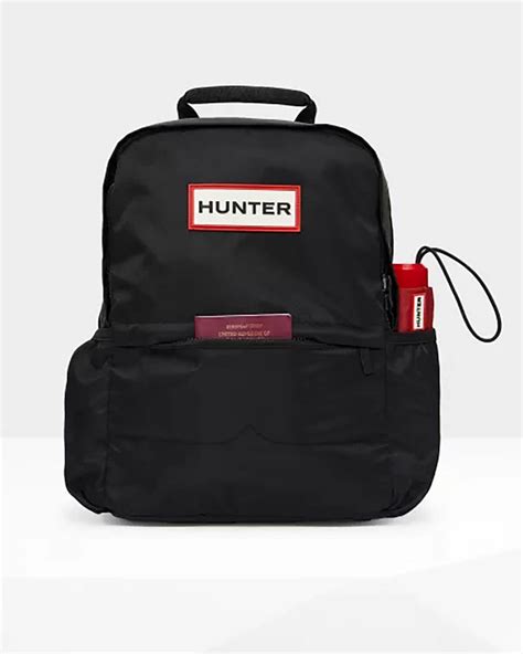hunter original nylon backpack  black  gardenless uk shop