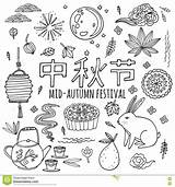 Festival Autumn Mid Drawing Kids Moon Festivals Chinese Google Within Drawings sketch template