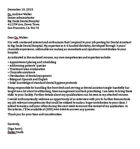 9 sample dental assistant cover letter mous syusa