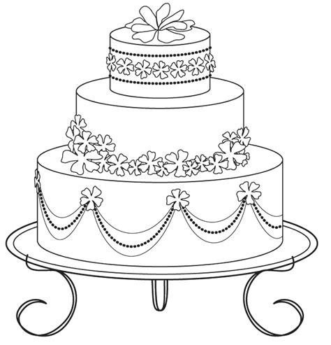 wedding cake coloring pages coloring pages