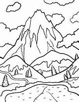 Ausmalbilder Berge Landschaft Montañas Natur Naturales Wald Bandejas Adornos Imprimibles Páginas Dibujar Malen Coloringpagesonly Zeichnen sketch template