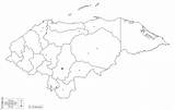 Honduras Departamentos Mapa Mudo sketch template