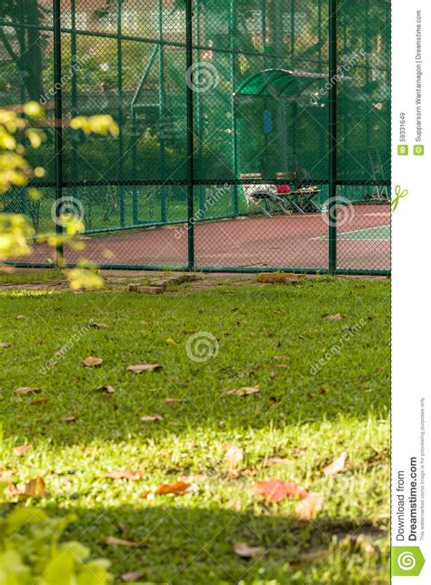 public tennis courts bare photograph