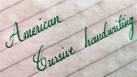 american cursive handwriting youtube