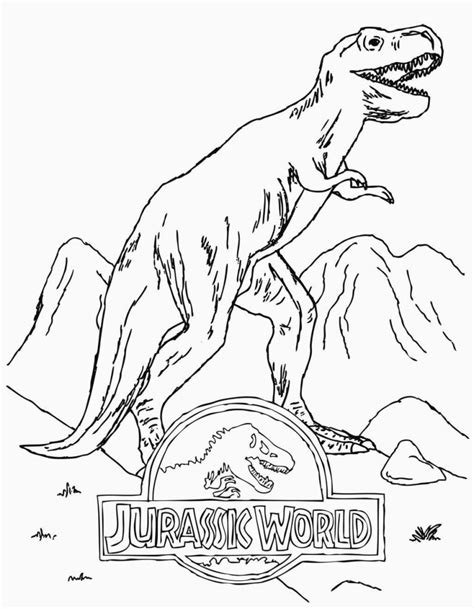 printable jurassic world coloring pages everfreecoloringcom