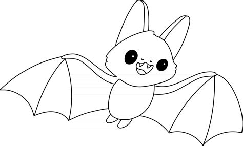 bat kids coloring page great  beginner coloring book  vector