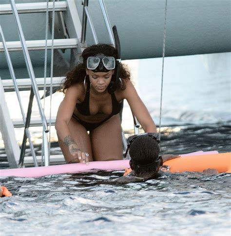 Rihanna In Bikini At A Boat In Barbados – Hawtcelebs