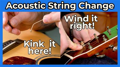 change acoustic guitar strings  beginners     easy youtube