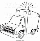 Ambulance Siren Outlined Toonaday Vecto sketch template
