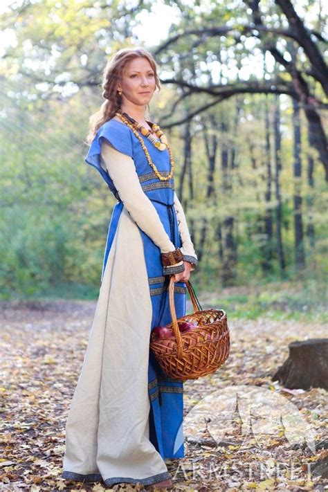 natural flax linen medieval dress  surcoat garb  sale