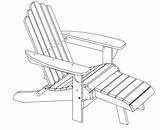 Adirondack Chair Drawing Chairs 3d Rocking Line Painting Getdrawings Pinshape sketch template