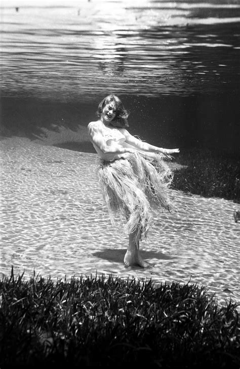 Florida Memory • Ginger Stanley Posing Underwater In A Hula Skirt At