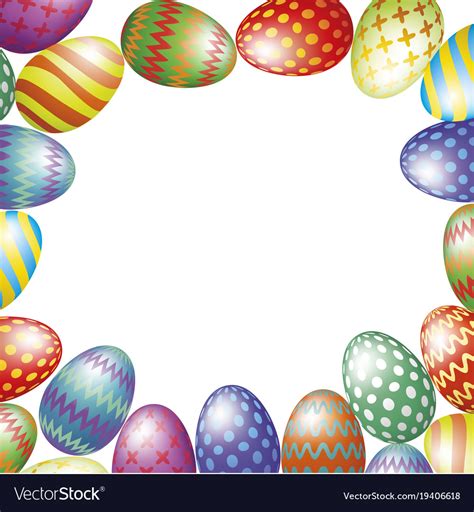 easter eggs border royalty  vector image vectorstock