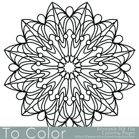 simple printable coloring pages for adults gel pens mandala