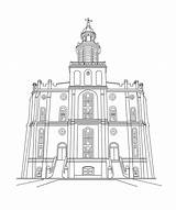 Lds Colouring Temples Clipground sketch template