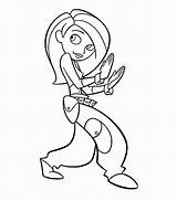 Kim Possible Coloring Pages Gif Tv Series sketch template