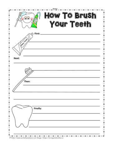 brush  teeth worksheets