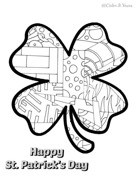st patricks day coloring page  color