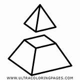 Pirámide Tetraedro Dividida sketch template