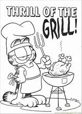 Coloring Garfield Pages Grill Printable Thrill Bbq Color Print Kids Sheets Online Grilling Show Coloringpages101 Colouring Template Cartoons Board Choose sketch template