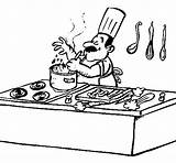 Cocinero Cuoco Cucina Cozinheiro Cozinha Pintar Cuina Cocineros Cuiner Dibuix Escritura Coloringcrew Receta Acolore Profesiones Dibuixos Cassani Cocinar Cheff Imagui sketch template