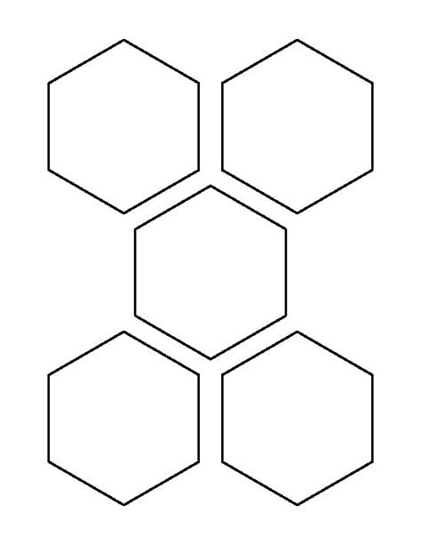 hexagon pattern   printable outline  crafts