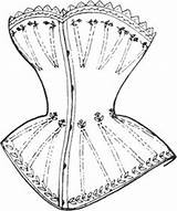 Corset Clipart Cliparts Victorian Insane Library Illustrations Sew Corsets sketch template