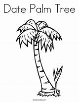 Palm Tree Coloring Date Trees Drawing Outline Printable Print Sheet Twistynoodle Pages Noodle Chicka Kids Boom Built California Usa Craft sketch template