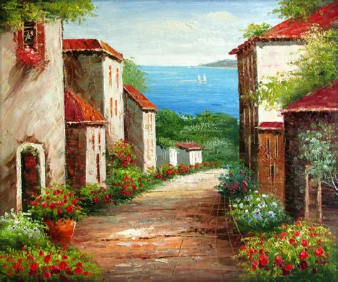 stretched tuscany italy landscape  quality hand painted oil