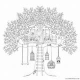 Treehouse Coloring4free sketch template