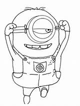 Minions Coloring Despicable Printable Pages Kids sketch template