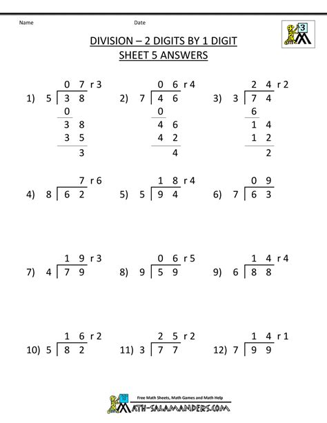 division homework year