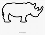 Rhino Rhinoceros sketch template