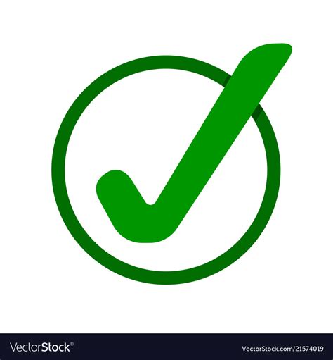 green check mark icon tick symbol royalty  vector image