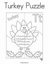 Puzzle Coloring Twisty Thanksgiving sketch template