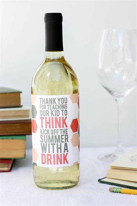 teacher appreciation  printable wine tags  teachers printable