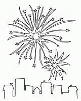 Coloring Fireworks Firework Pages July 4th Printables Kids Preschool Year Drawing Popular Getdrawings 43kb sketch template