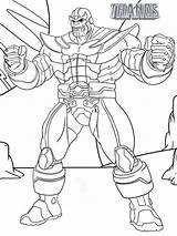 Coloring Pages Marvel Thanos Infinity Gauntlet Titan Hero Galaxy Bubakids War Chaos Throws Powerful Into His Choose Board sketch template