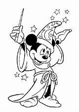 Coloring Magician Pages Mickey Popular sketch template
