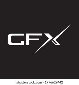 gfx letter logo design  black stock vector royalty