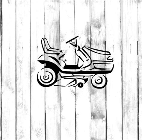 lawn tractor decal sticker riding lawn mower  cut decal etsy