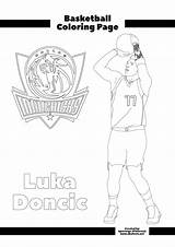 Coloring Giannis Antetokounmpo Luka Doncic Mavericks Players Bucks Milwaukee sketch template