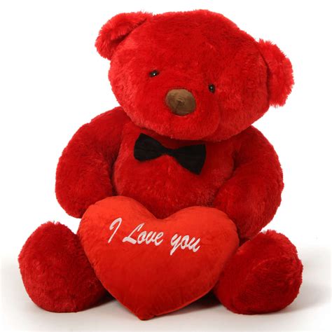 48in Giant Valentine’s Day Teddy Bears Have Red I Love You Heart And