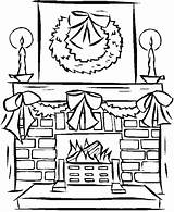 Lareira Fireplaces Stockings Clipartmag sketch template
