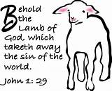 Lamb Behold Savior Maundy Sacrifice sketch template