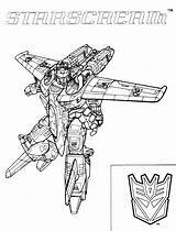 Transformers Coloring Pages Starscream Template sketch template