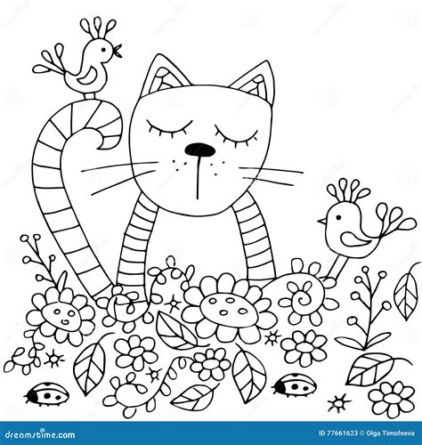 high quality original coloring pages  adults  kids stock vector